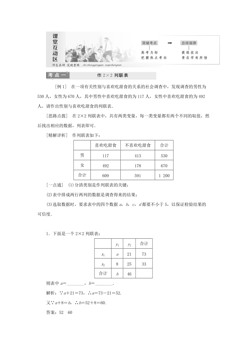 2018年高中数学 第1章 统计案例 1.1 独立性检验学案 苏教版选修1 -2.doc_第3页