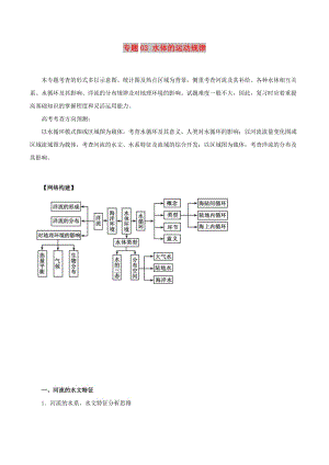 2019年高考地理二輪復(fù)習(xí) 專題03 水體的運動規(guī)律教學(xué)案.doc