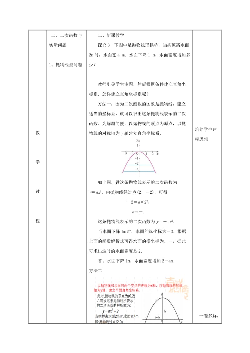 九年级数学上册 第二十二章 二次函数 22.3 实际问题与二次函数（3）教案 新人教版.doc_第3页