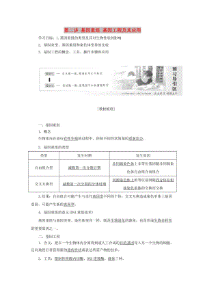 2018年高中生物 第四章 遺傳的分子基礎 第四節(jié) 第二講 基因重組 基因工程及其應用教學案 蘇教版必修2.doc