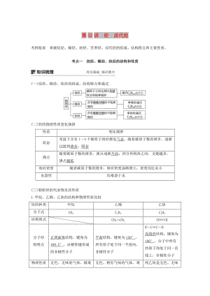 江蘇省2020版高考化學新增分大一輪復習 專題10 有機化合物及其應用 第32講 烴 鹵代烴講義（含解析）蘇教版.docx