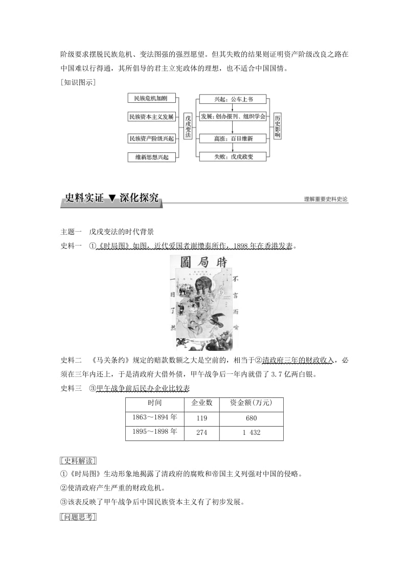 2017-2018学年高中历史 第四单元 工业文明冲击下的改革 15 戊戌变法学案 岳麓版选修1 .doc_第3页