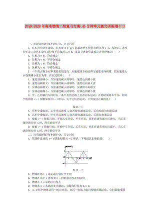 2019-2020年高考物理一輪復(fù)習(xí)方案 45分鐘單元能力訓(xùn)練卷(一).doc