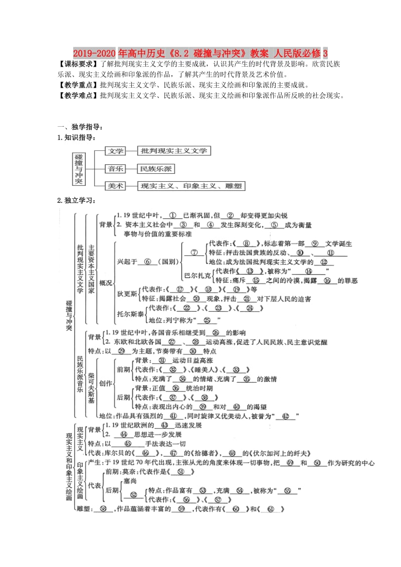 2019-2020年高中历史《8.2 碰撞与冲突》教案 人民版必修3.doc_第1页