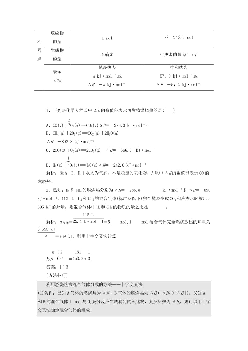 2019-2020年高中化学 第一章 化学反应与能量 第二节 燃烧热 能源教学案 新人教版选修4.doc_第2页