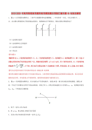 2019-2020年高考物理高考題和高考模擬題分項(xiàng)版匯編專題04電場(chǎng)含解析.doc