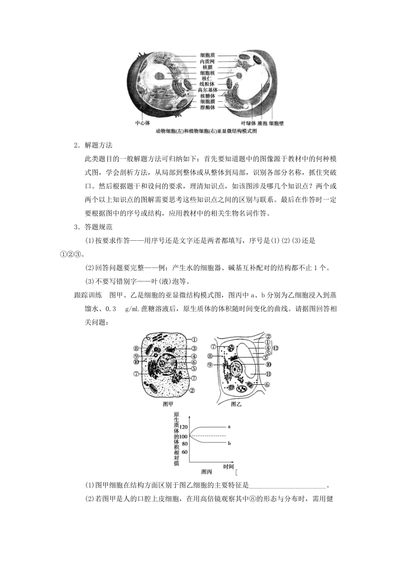 2019-2020年高考生物一轮复习 第二单元 细胞的基本结构和物质运输功能 考能专项突破二.doc_第3页