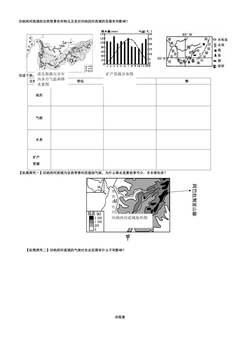 2019-2020年高中地理 3.2河流的综合开发公开课导学案 新人教版必修3.doc_第2页