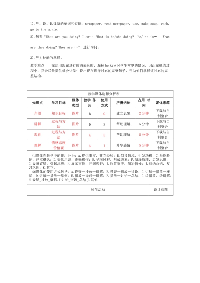 七年级英语下册 Unit 6 I’m watching TV Section A（1a-1c）教学设计 人教新目标版.doc_第2页