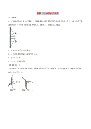 2019年高考物理一輪復(fù)習(xí) 專(zhuān)題2.1 力學(xué)中三種力千題精練.doc