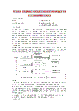 2019-2020年高考地理二輪專題復(fù)習(xí) 產(chǎn)業(yè)活動(dòng)與地理環(huán)境 第3課時(shí) 工業(yè)生產(chǎn)與地理環(huán)境教案.doc