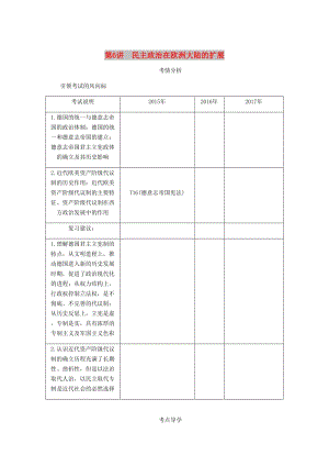 （江蘇專版）2019年高考?xì)v史總復(fù)習(xí) 第三單元 近代西方資本主義政治制度的確立與發(fā)展 第6講 民主政治在歐洲大陸的擴(kuò)展學(xué)案.doc