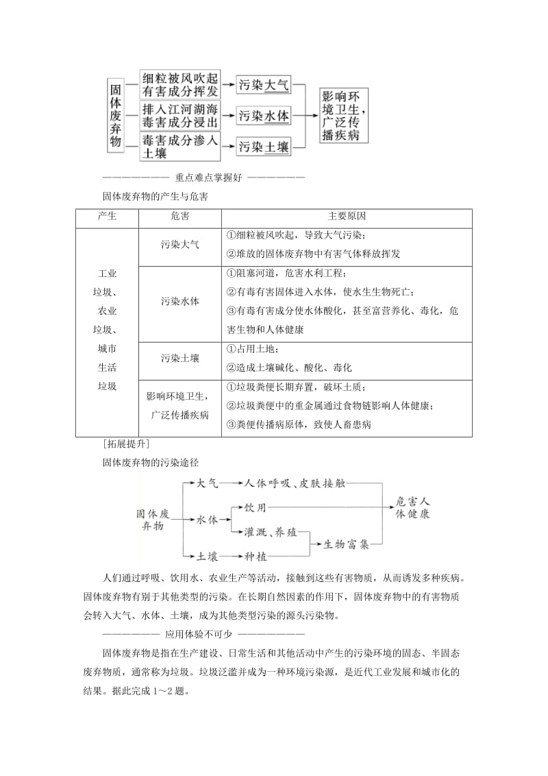 2019-2020年高中地理 第四章 环境污染与防治 第二节 固体废弃物的治理教学案 中图版选修6.doc_第2页