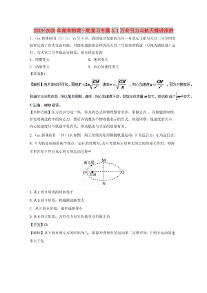 2019-2020年高考物理一輪復(fù)習(xí)專題5.1萬(wàn)有引力與航天精講深剖.doc