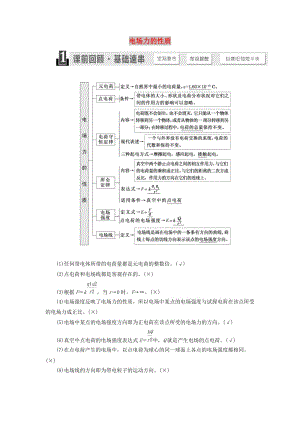 （江蘇專版）2020版高考物理一輪復習 第六章 第1節(jié) 電場力的性質(zhì)講義（含解析）.doc