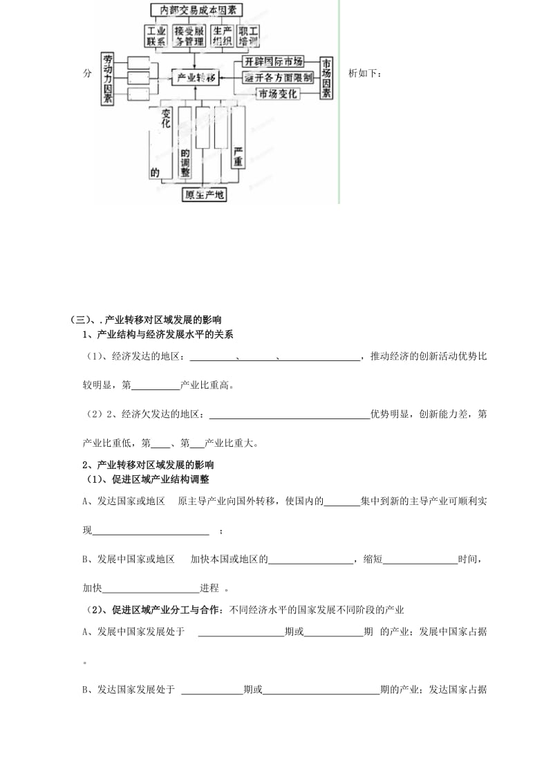 2019-2020年高中地理《5.2产业转移》导学案新人教版必修3.doc_第2页