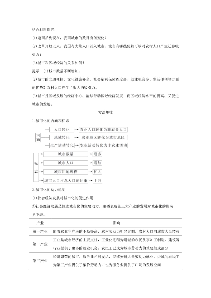 2018-2019学年高中地理 第二单元 城市与地理环境 第一节 城市发展与城市化学案 鲁教版必修2.doc_第3页