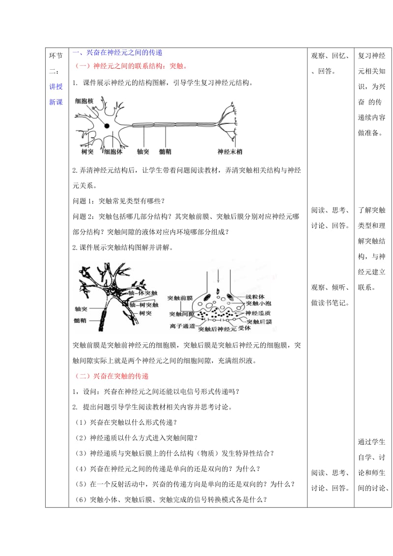 2019-2020年高中生物第2章动物和人体生命活动的调节第1节通过神经系统的调节第2课时教案新人教版必修.doc_第2页