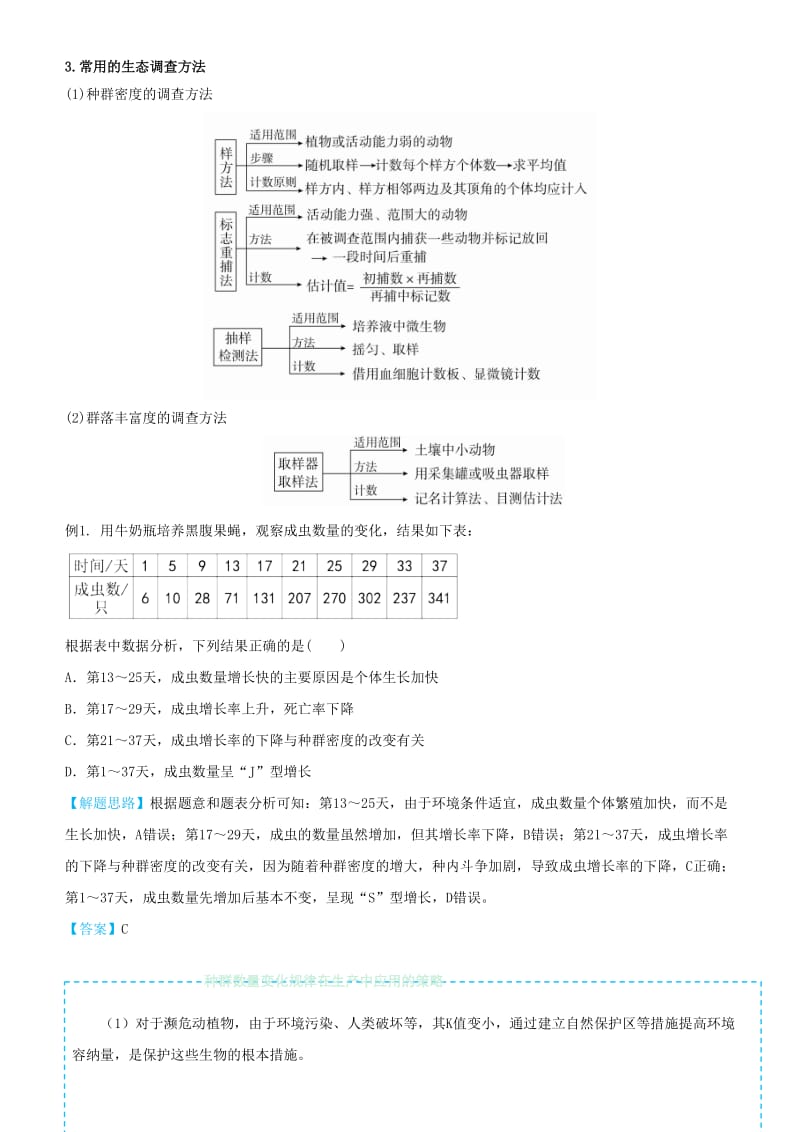 2019届高考生物二轮复习 专题12 种群和群落学案.docx_第3页