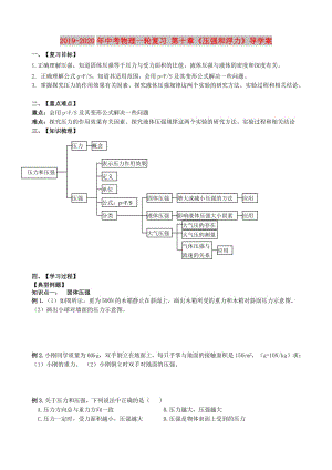 2019-2020年中考物理一輪復(fù)習(xí) 第十章《壓強(qiáng)和浮力》導(dǎo)學(xué)案.doc