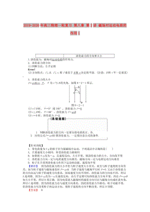 2019-2020年高三物理一輪復(fù)習(xí) 第八章 第2講 磁場對運動電荷的作用1.doc