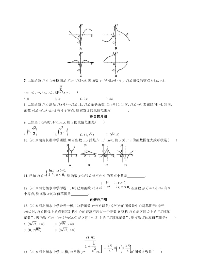 2020版高考数学一轮复习 课时规范练11 函数的图像 理 北师大版.doc_第2页