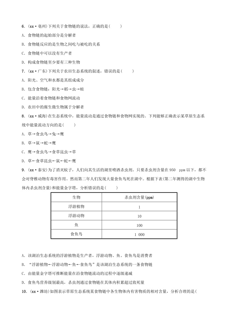 济宁专版2019年中考生物第六单元模拟实训.doc_第2页