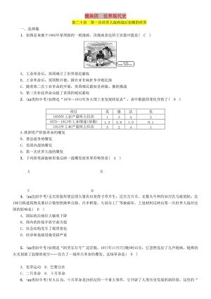 中考?xì)v史總復(fù)習(xí) 第一編 教材知識速查篇 模塊四 世界現(xiàn)代史 第20講 第一次世界大戰(zhàn)和戰(zhàn)后初期的世界（精練）試題.doc