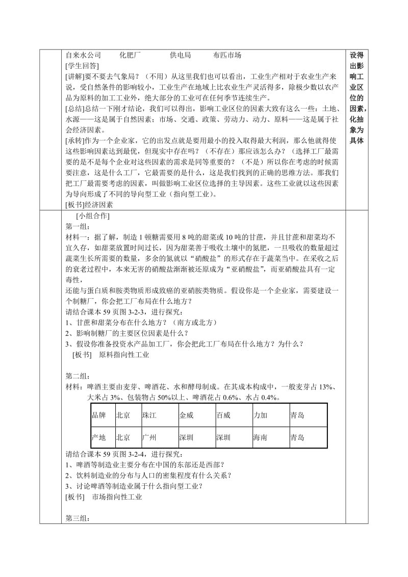 2019-2020年中图版地理必修2《工业区位》word教案.doc_第2页