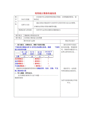 八年級數(shù)學(xué)上冊 第15章 數(shù)據(jù)的收集與表示 15.2 數(shù)據(jù)的表示 2 利用統(tǒng)計圖表傳遞信息教案 華東師大版.doc