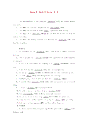 廣西2019中考英語一輪新優(yōu)化 Grade8 Book2 1-2習(xí)題.doc