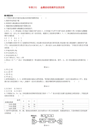 江蘇省徐州市2019年中考化學(xué)專項(xiàng)復(fù)習(xí) 專項(xiàng)（六）金屬活動(dòng)性順序及其應(yīng)用練習(xí).doc