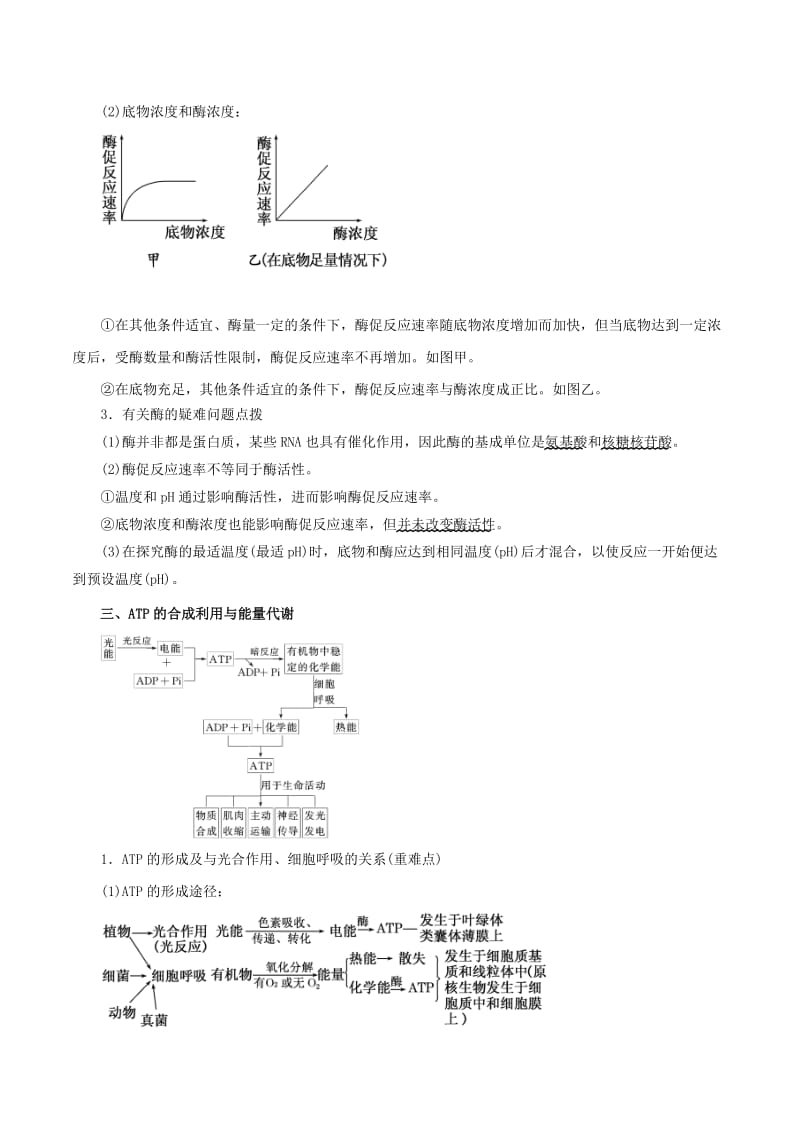 2019-2020年高考生物二轮复习专题02物质跨膜运输与酶ATP教学案含解析.doc_第3页