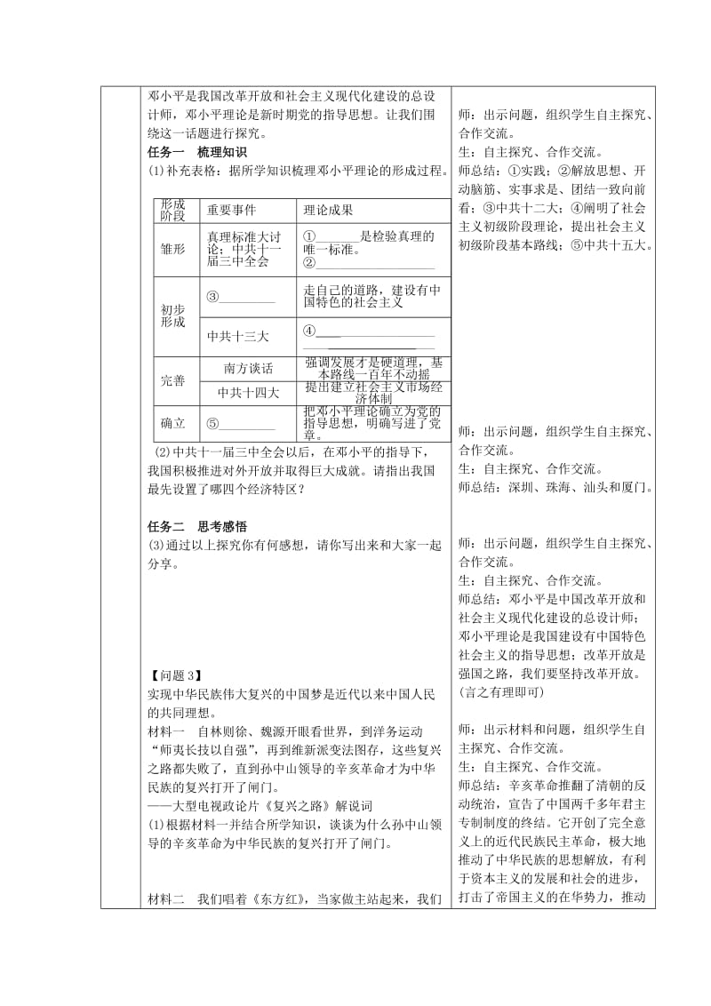 八年级历史下册 第三单元 中国特色社会主义道路复习教案 新人教版.doc_第3页