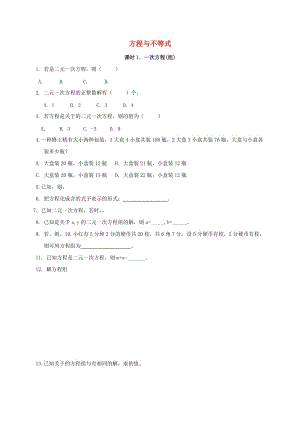 甘肅省中考數(shù)學(xué)專題復(fù)習(xí) 一次方程（組）練習(xí).doc