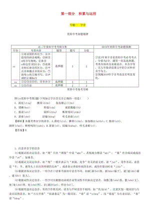 （貴陽專版）2019屆中考語文總復習 第1部分 積累與運用 專題1 字音習題2.doc