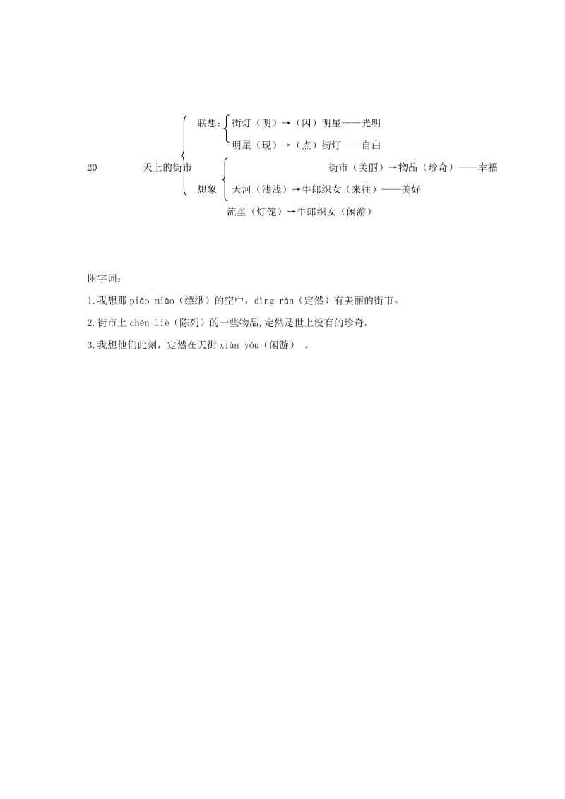 广东省汕头市七年级语文上册 第六单元 20天上的街市教案 新人教版.doc_第3页