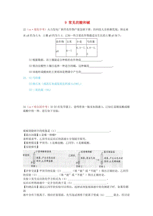 河北省保定市中考化學(xué)復(fù)習(xí)匯編 9 常見的酸和堿.doc