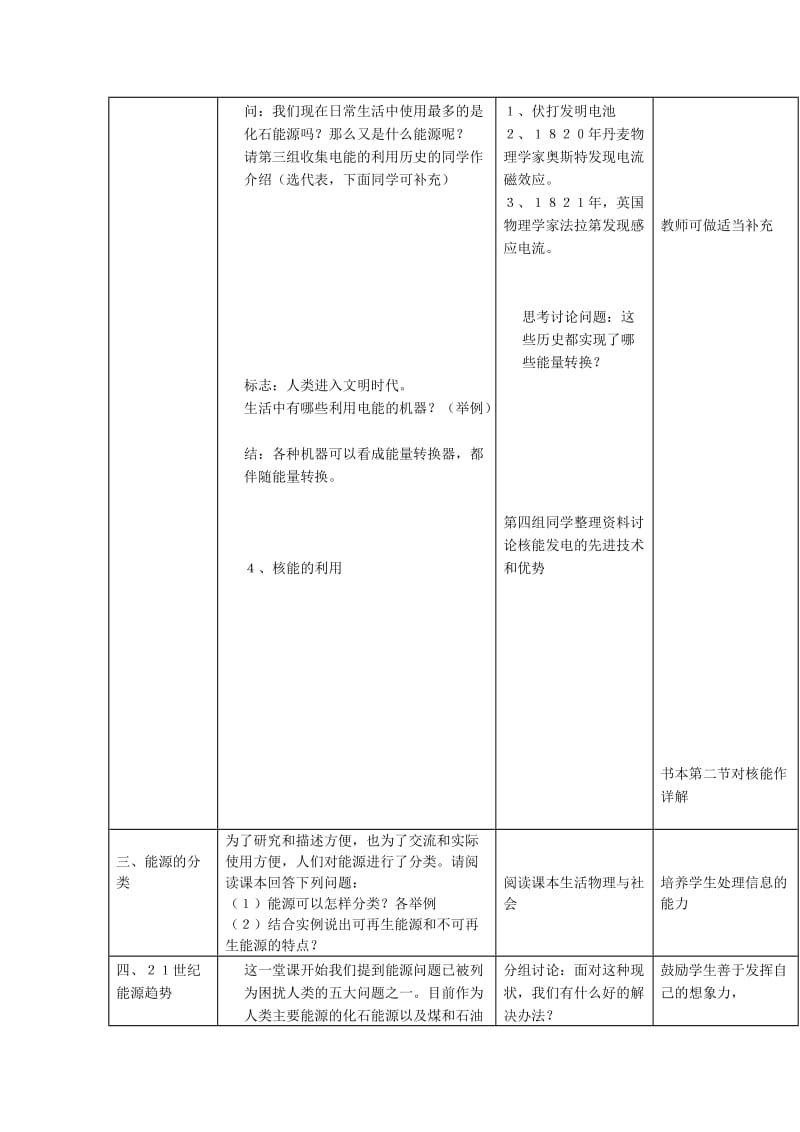 九年级物理下册 18.1 能源利用与社会发展教案 （新版）苏科版.doc_第3页