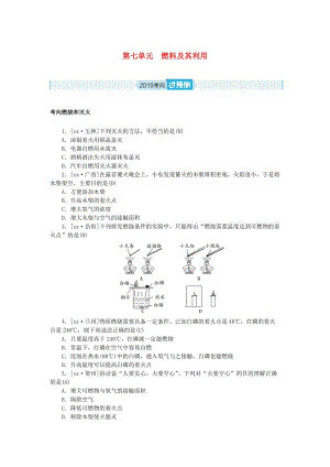 安徽省2019年中考化學總復習 第七單元 燃料及其利用練習.doc