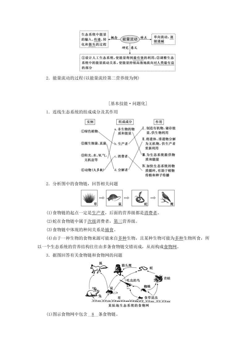 2019-2020年高考生物一轮复习第十一单元生态系统与环境保护第一讲生态系统的结构与能量流动精选教案.doc_第2页