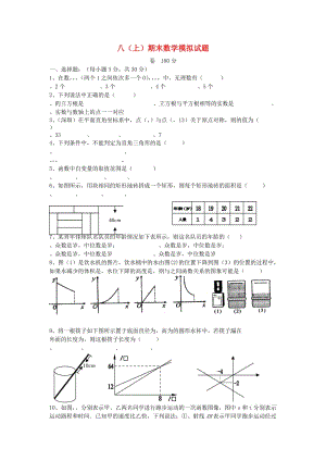 期八年級(jí)數(shù)學(xué)上冊(cè) 專題提高講義 第16講 期末數(shù)學(xué)模擬試題 北師大版.doc