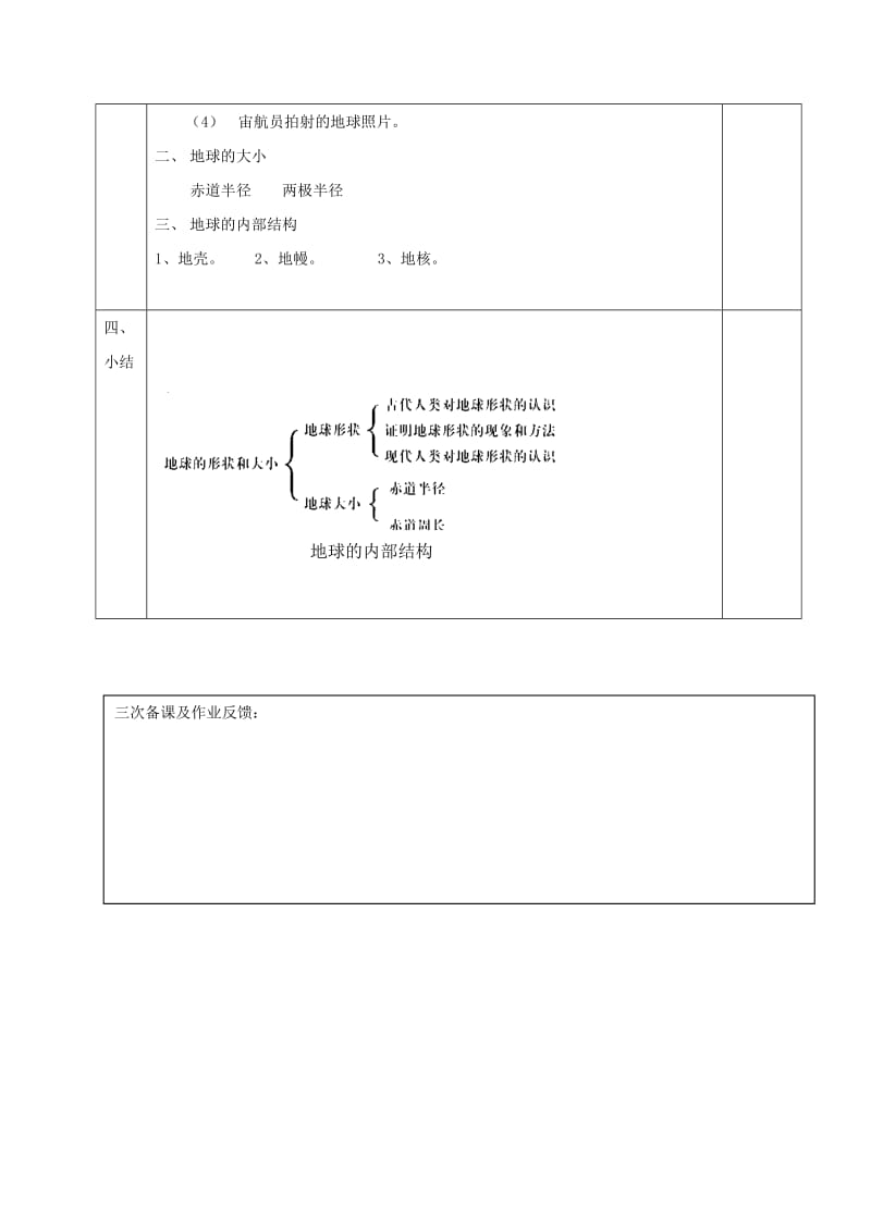 浙江省七年级科学上册 3.1 地球的形状和内部结构教案 （新版）浙教版.doc_第2页