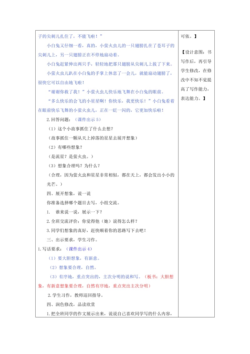 2019三年级语文下册 第五单元 习作《奇妙的想象》教案1 新人教版.docx_第3页