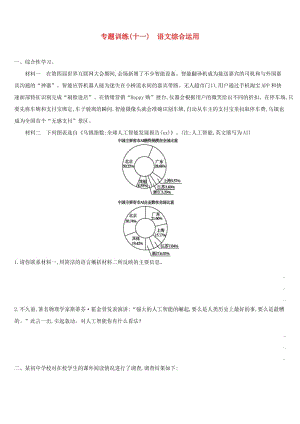 云南省2019年中考語(yǔ)文總復(fù)習(xí) 第二部分 語(yǔ)文知識(shí)積累與綜合運(yùn)用 專題訓(xùn)練11 語(yǔ)文綜合運(yùn)用.doc