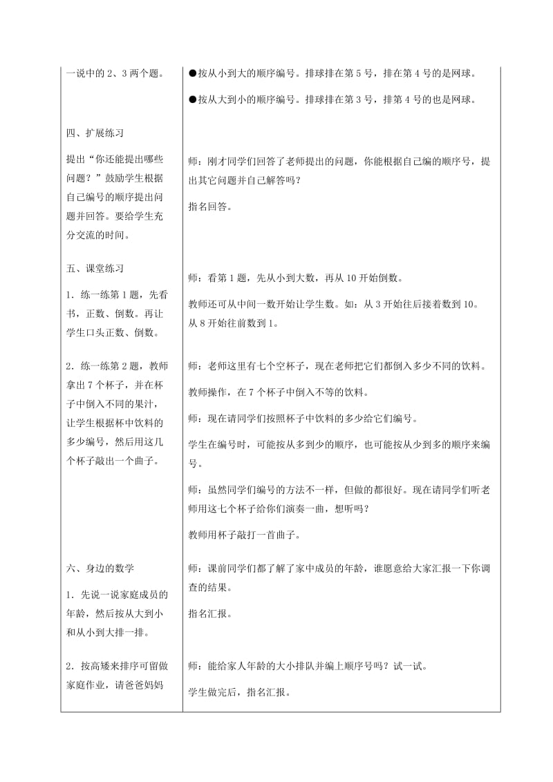 2019-2020年一年级数学上册 10以内数的顺序 1教案 冀教版.doc_第3页