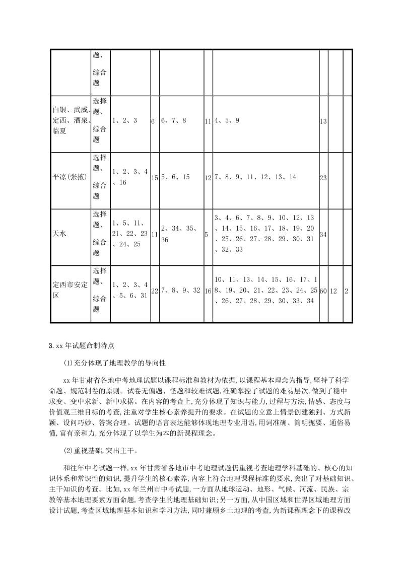 甘肃地区2019年中考地理试题分析与备考策略指导.doc_第2页