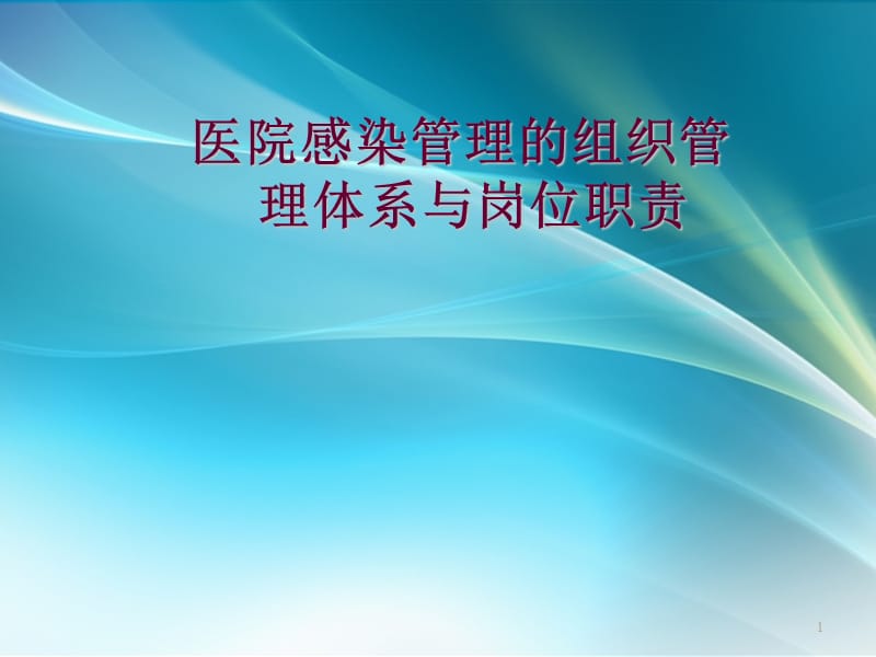 医院感染的组织管理与职责PPT课件_第1页