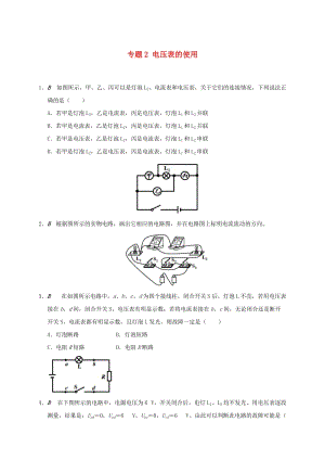 江蘇省大豐市九年級(jí)物理上冊(cè) 13.4 電壓和電壓表的使用 專題2 電壓表的使用課程講義 （新版）蘇科版.doc