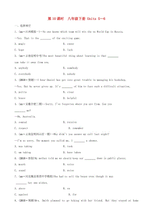 山東省濱州市2019年中考英語總復(fù)習(xí) 第10課時 八下 Units 5-6習(xí)題.doc